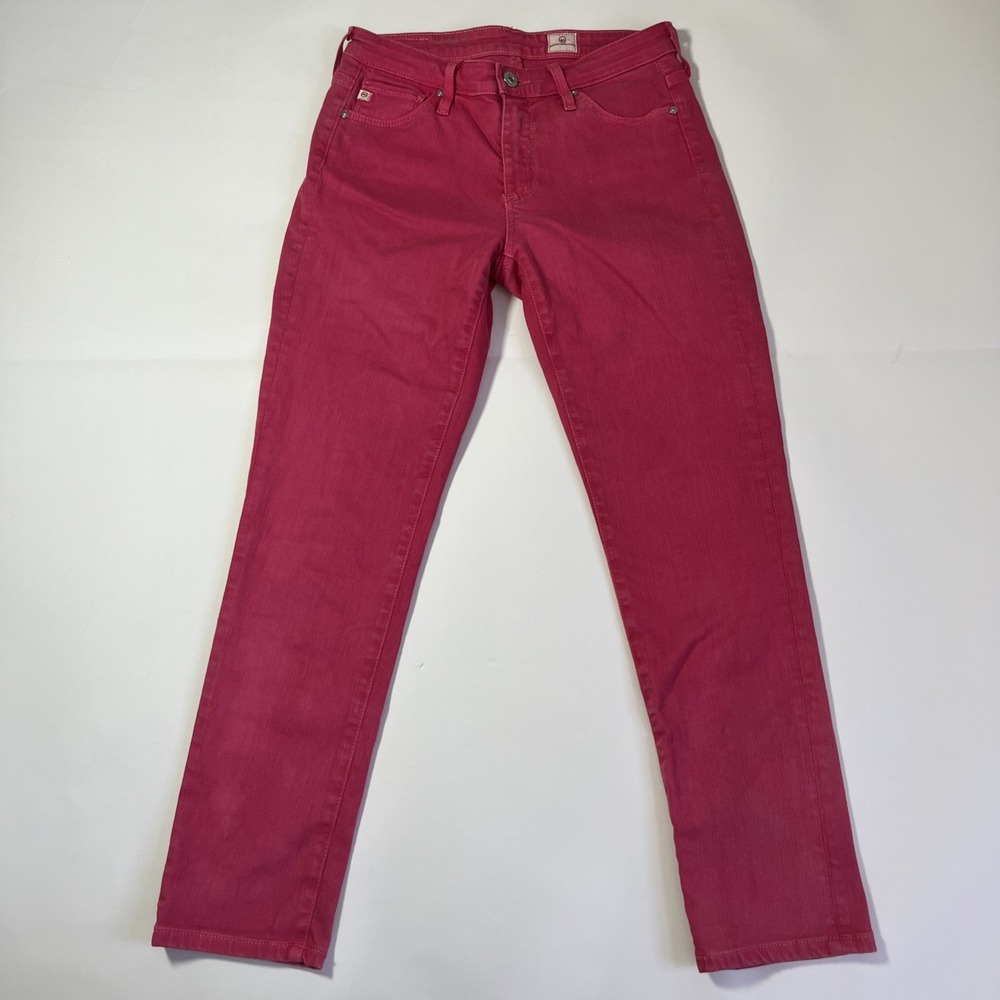 AG Adriano Goldschmied Womens Pink The Prima Cigarette Crop Capri Jeans